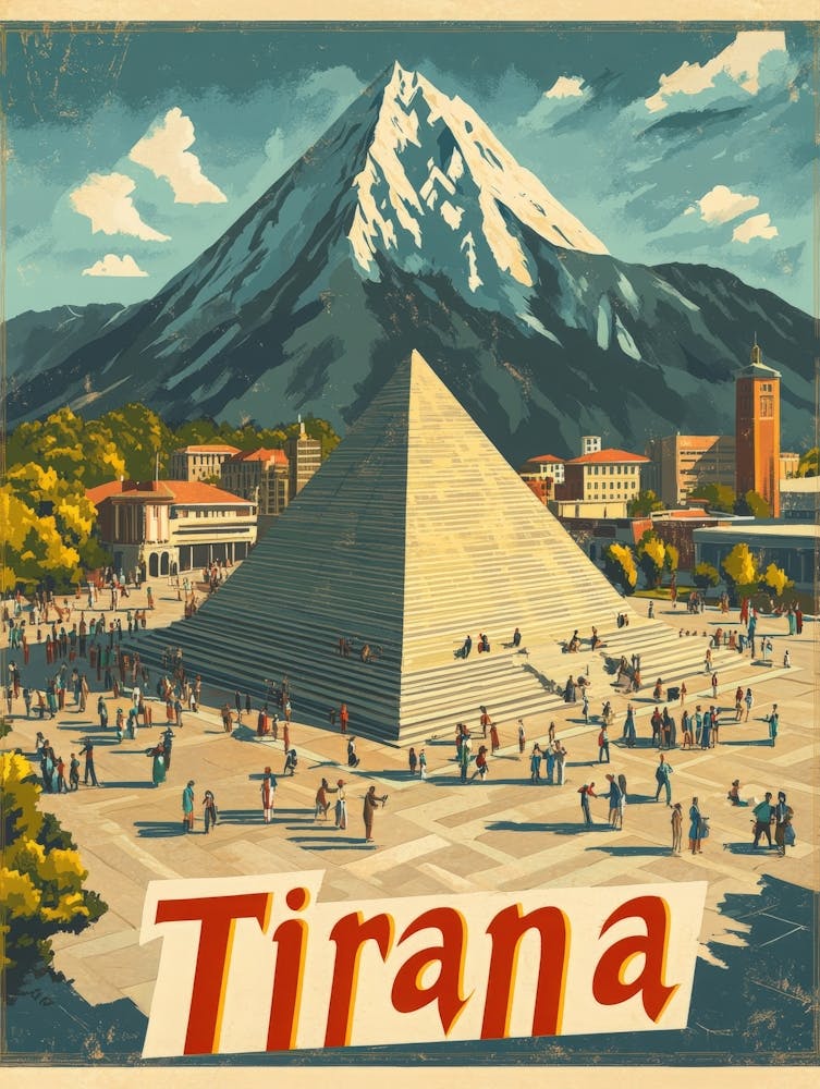 Aihrgdesign A Retro Travel Poster For Tirana 5