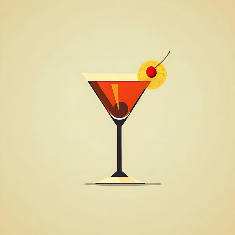 Cocktail Illustration Bar Art Neutral