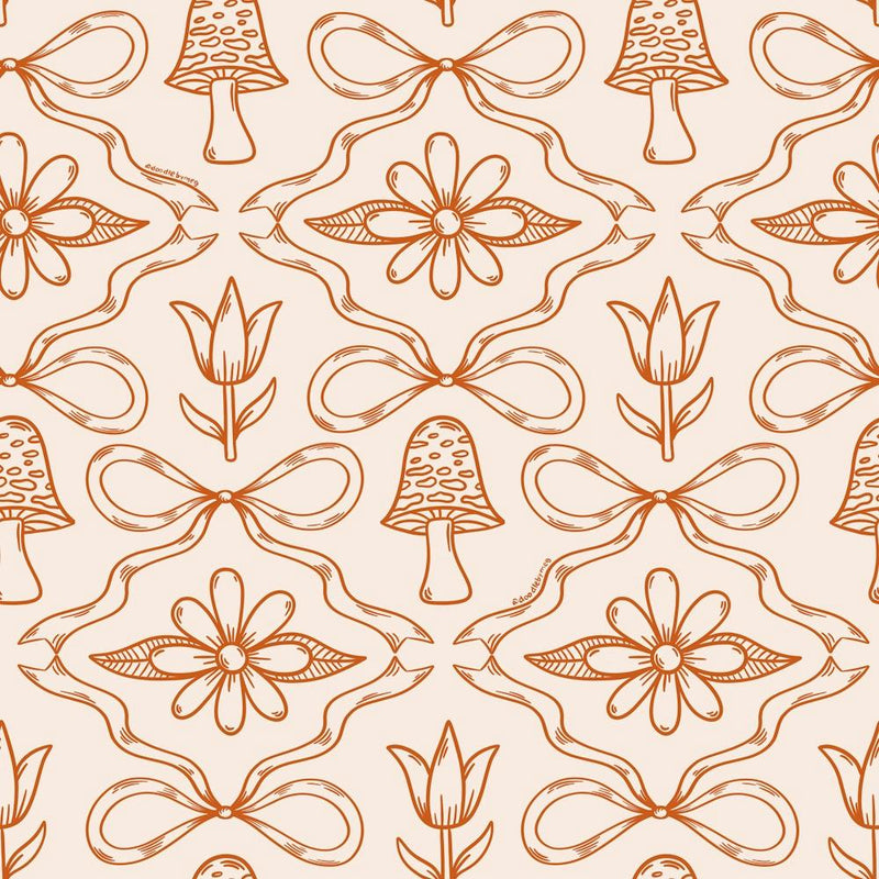 Spring Toile Print In Orange
