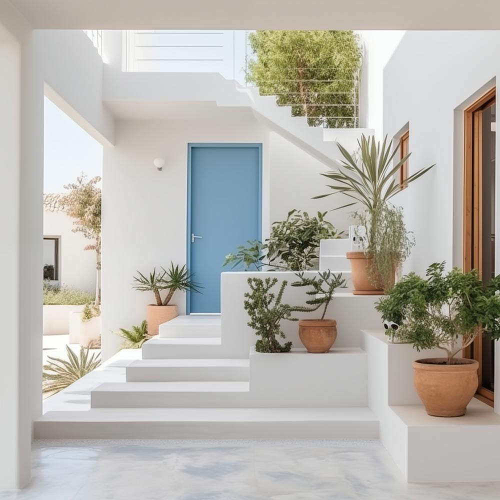 White House With Blue Door 1