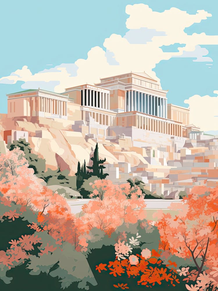 The Acropolis Museum   Athens, Greece   Cute Botanical Illustration Travel 0
