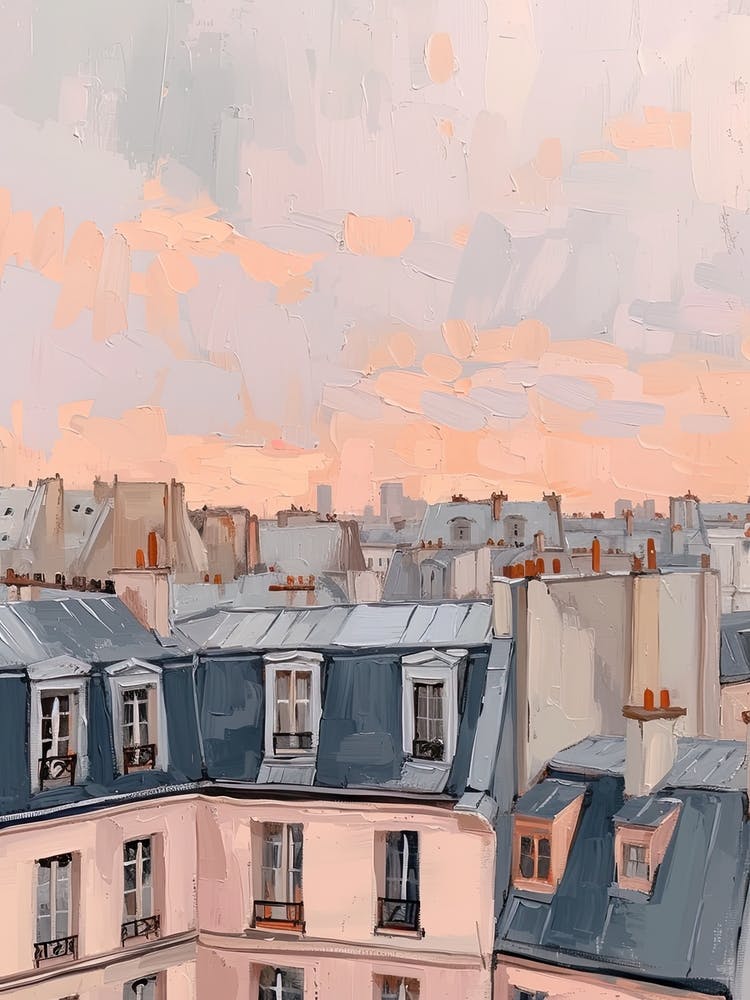 Paris Rooftops Morning Skyline 6