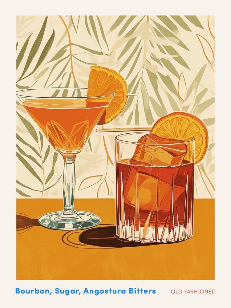 Art Deco Old Fashioned Poster