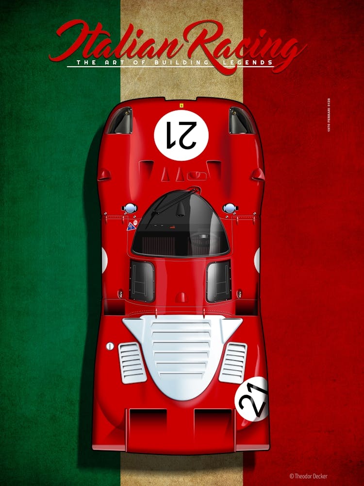 Italienischer Renn-Ferrari 512S Nr. 21