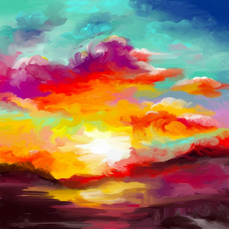 Sunset Painting 2 Square
