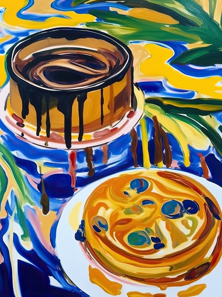 Caramel Flan Painting 4