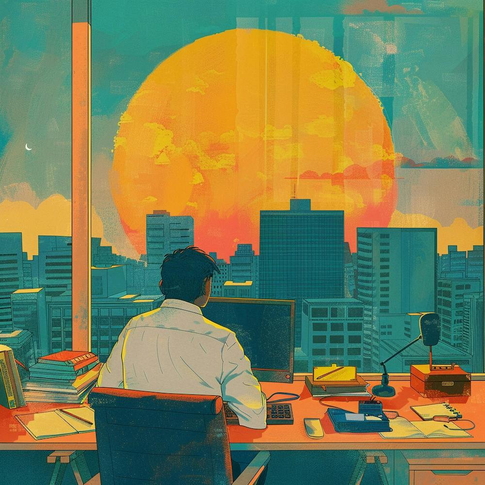 Portrait Of A Man At Work