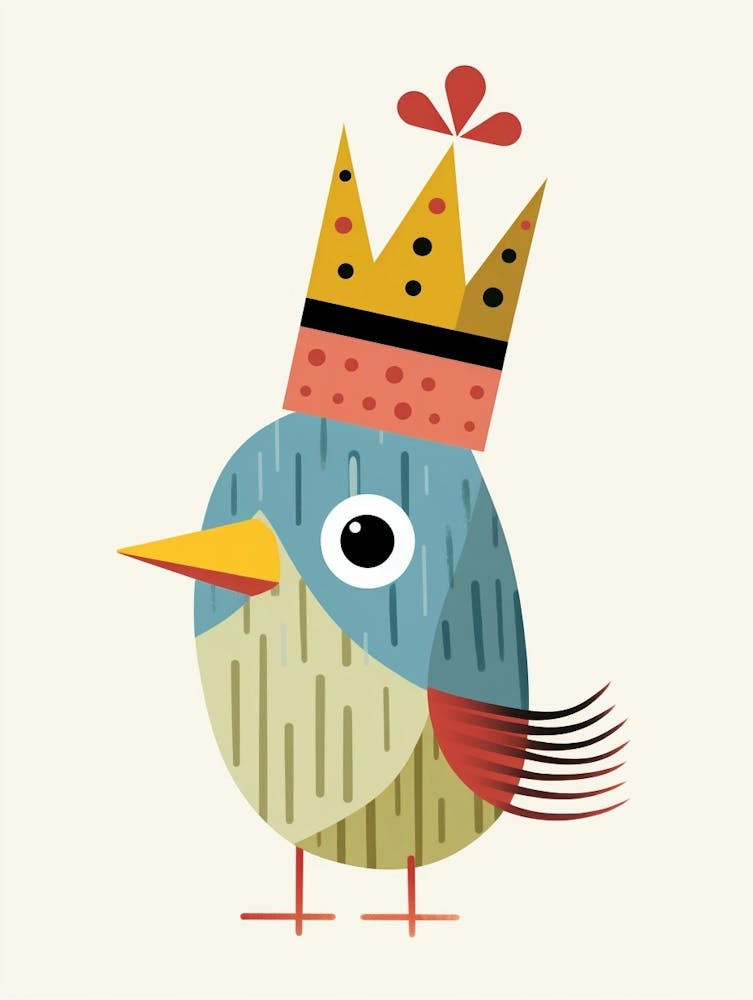 Little Parrot 2 Wearing A Crown