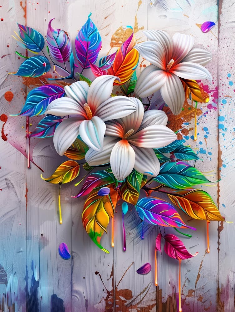 Colorful Flowers Painting