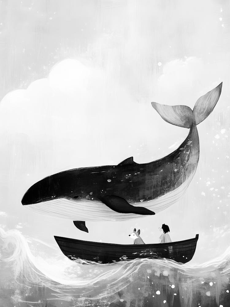 Whales And People In A Boat
