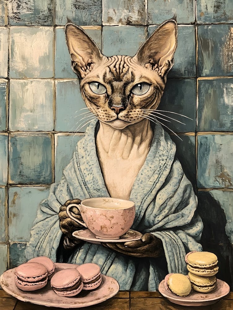 Cat At The Spa 1