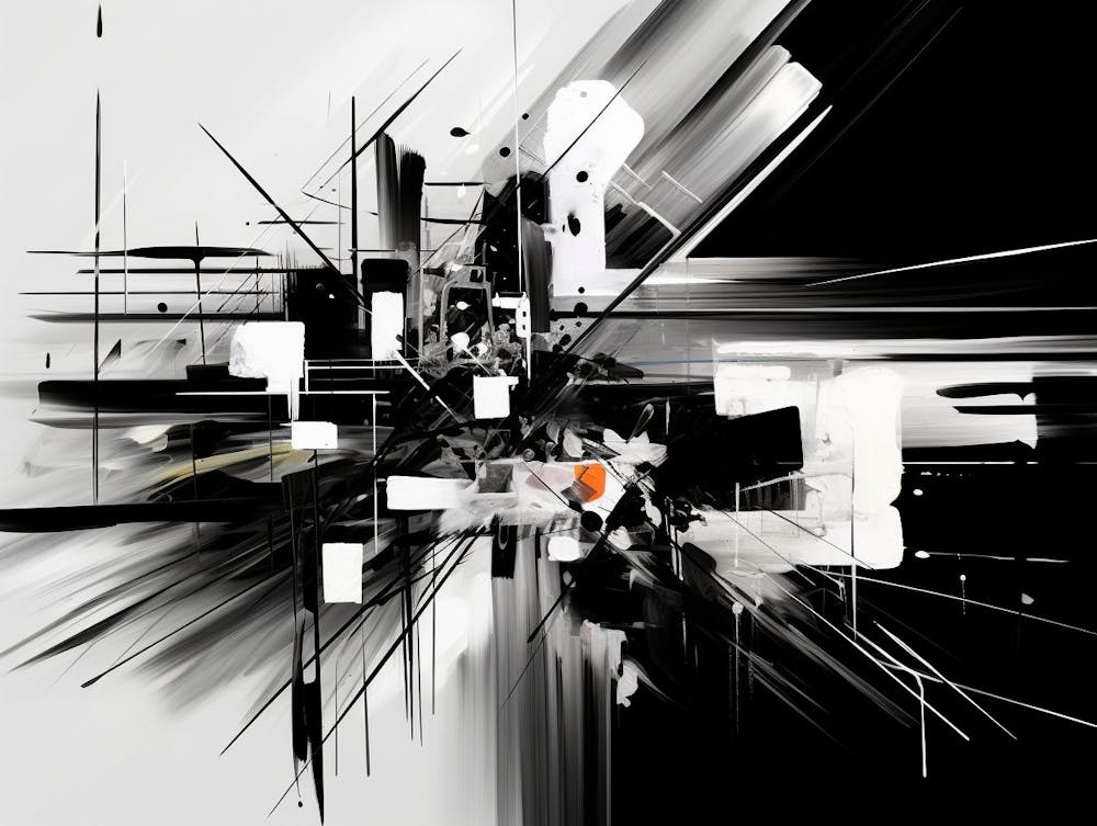 Technology Abstract Black And White 8