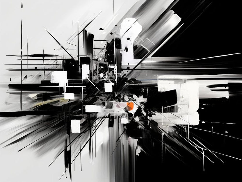 Technology Abstract Black And White 8