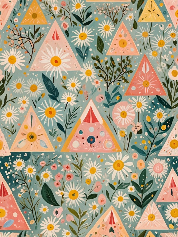 Triangles And Daisies no1