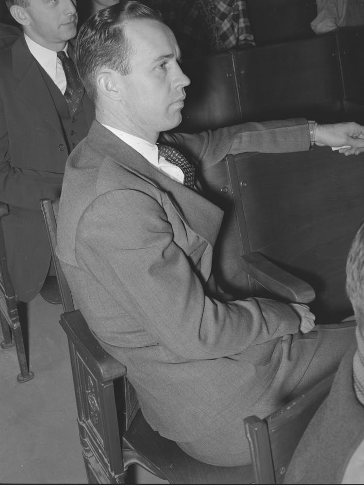 High School Principal Watching Americanization Program, Eufaula, Oklahoma By Russell Lee