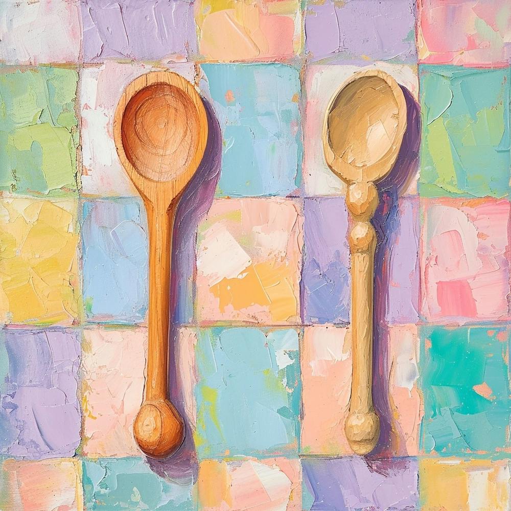 Wooden Spoon Pastel Checkerboard 3