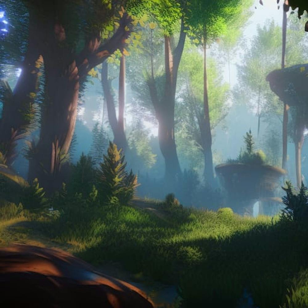 Forest In A Video Game