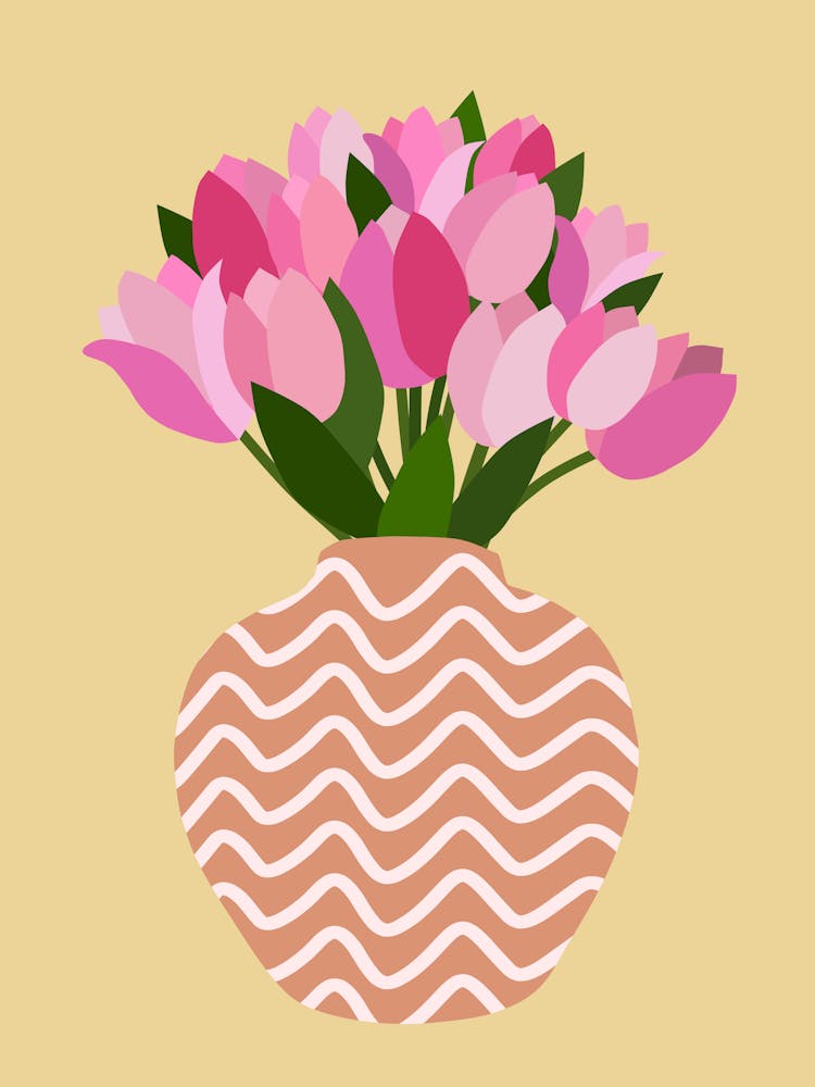 Tulip Arrangement – Yellow And Pink