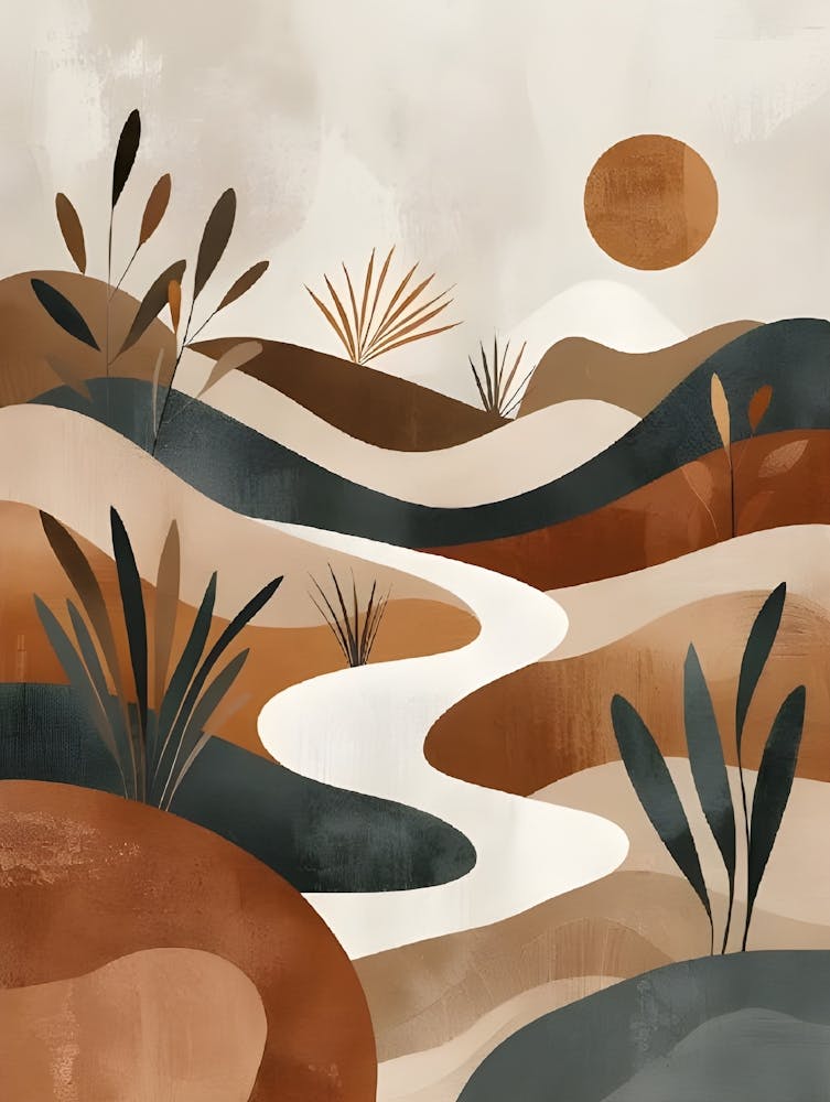 Desert Landscape Canvas Print 4