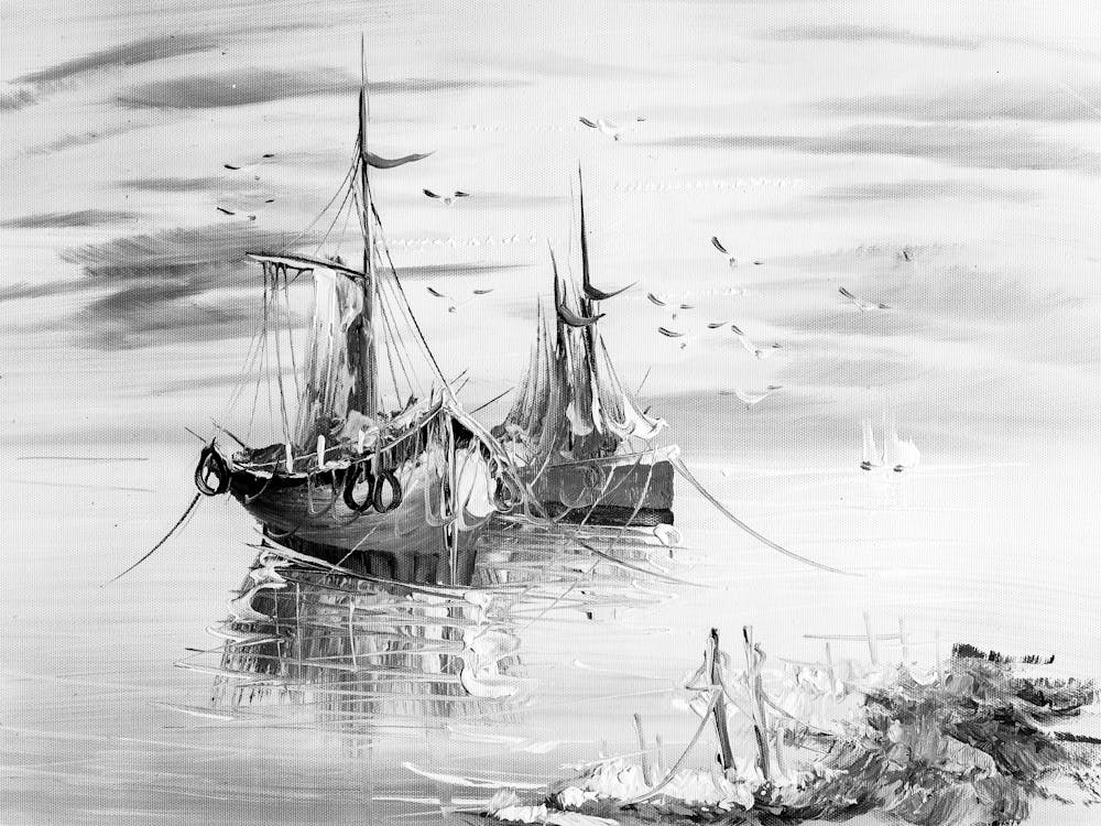 Two Ships In The Harbor 1