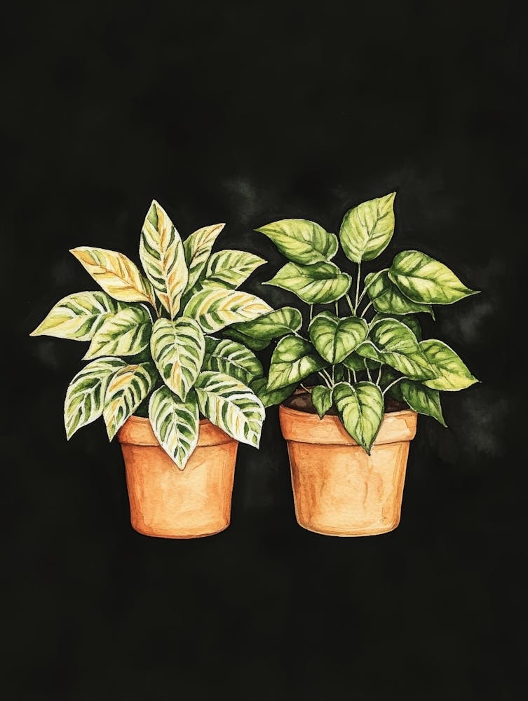 Two Potted Plants 9