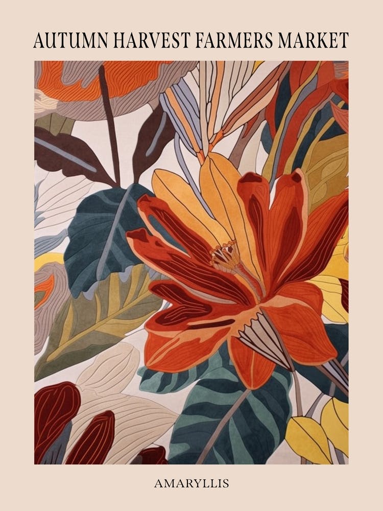 Fall Botanicals Amaryllis 3 Poster