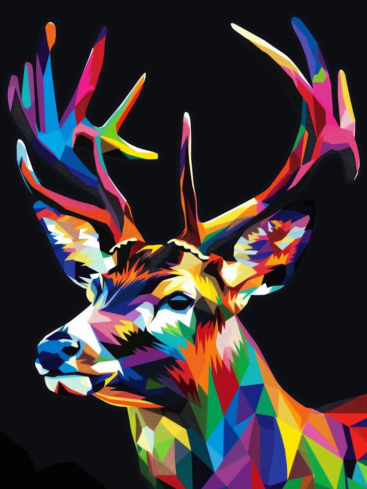Cerf Coloré 1