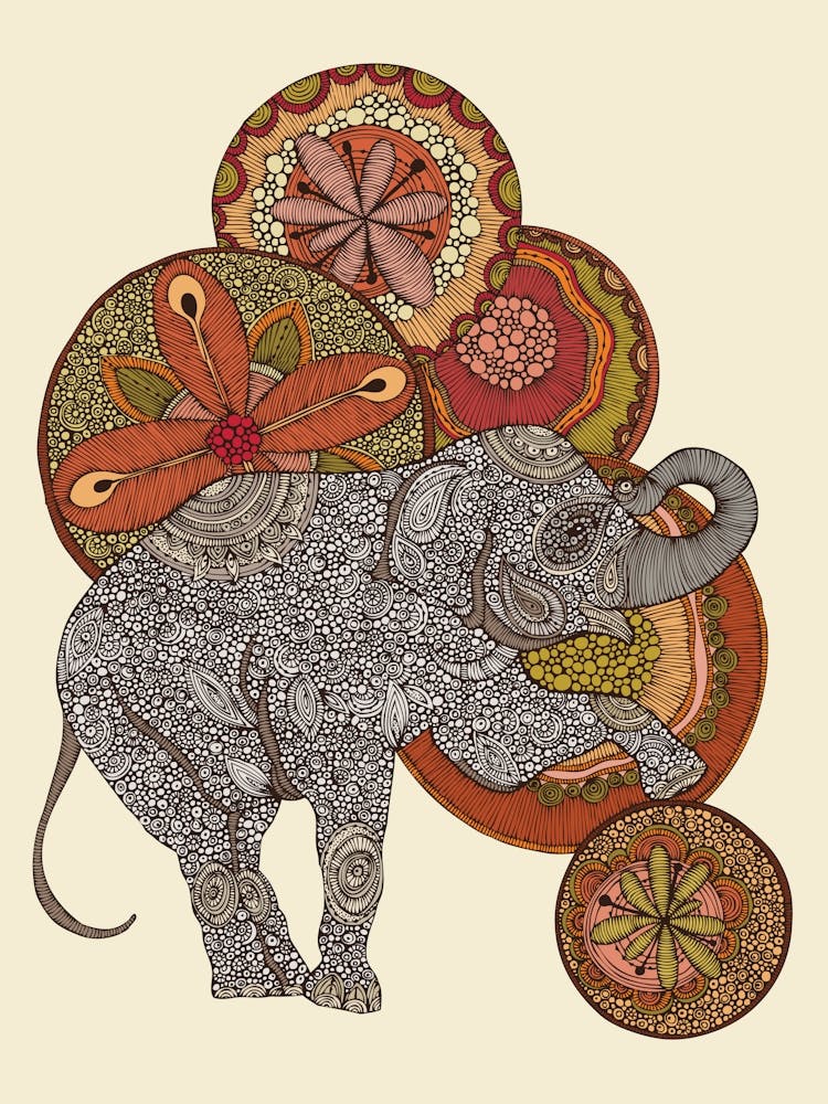 Elephant With Flowers 1