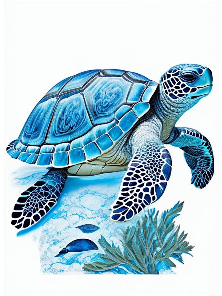 Conservation Sea Turtle, Sea Turtle Decoupage 1