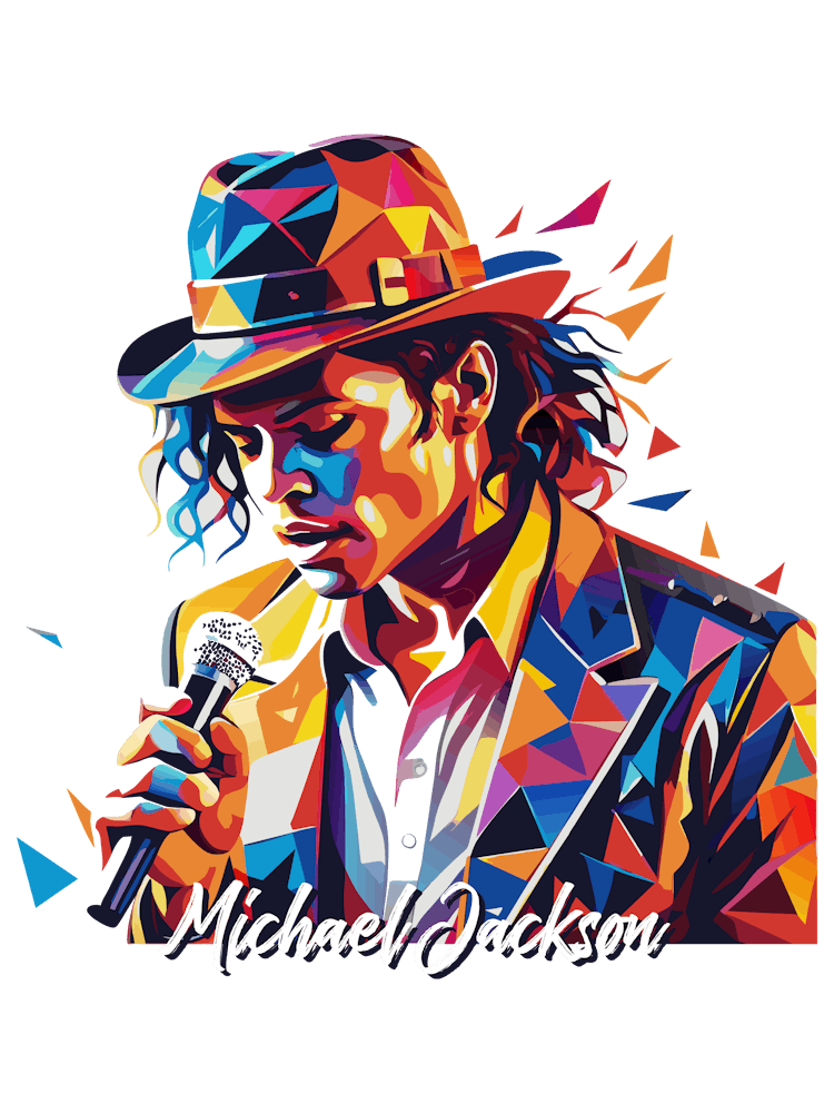 Michael Jackson 02 Portrait Music Icon Style WPAP Pop Art