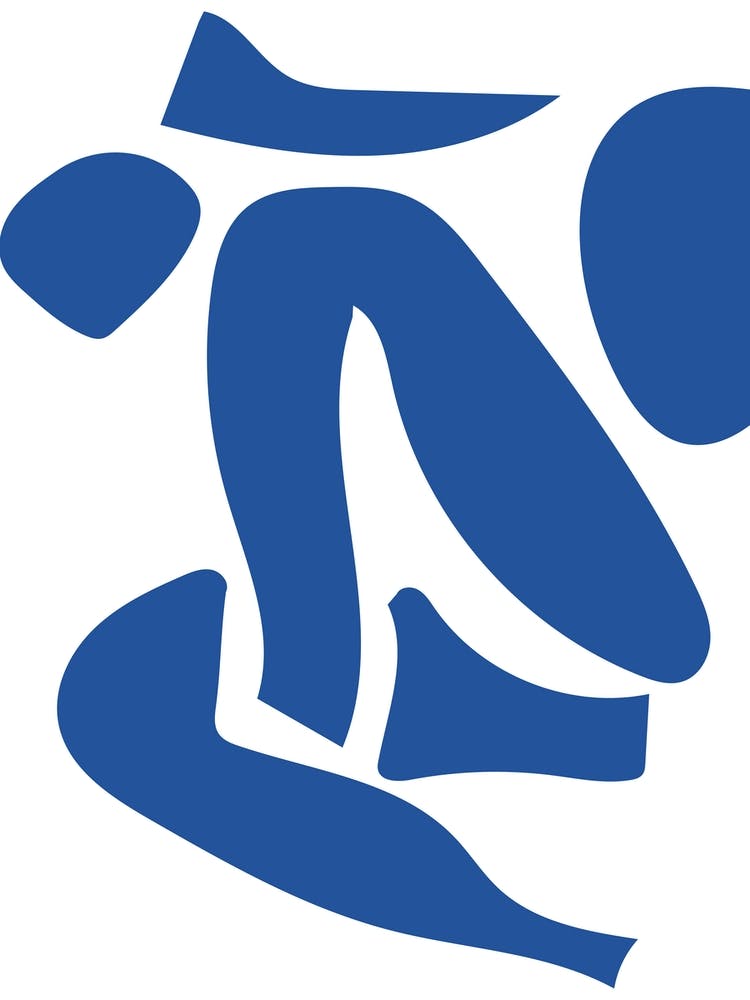 Deconstructed Blue Figure Detail