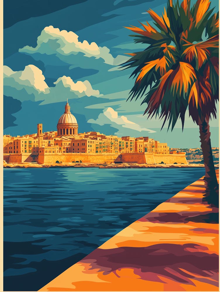 Alex Exploring 666 A Modern Art Poster Of Malta Depicting The I 80d6eaa3 A134 4060 B443 74fb0e8c31421