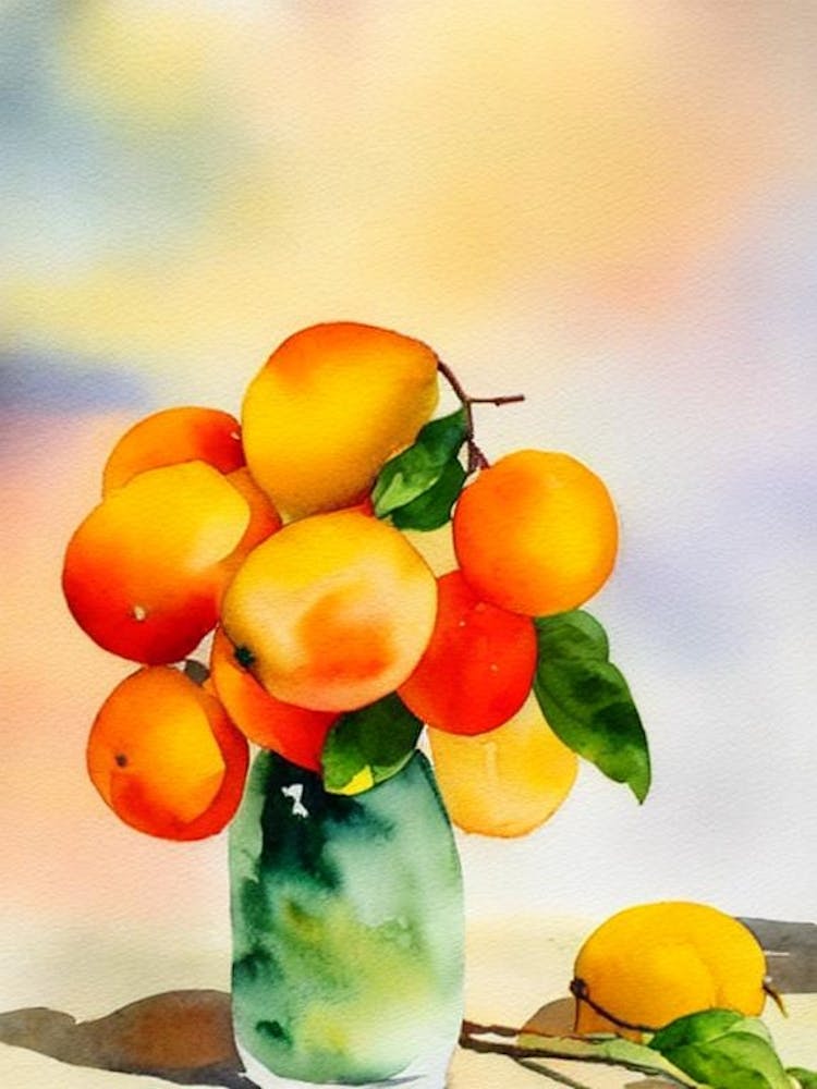 Mangoosteen Italian Watercolour fruit