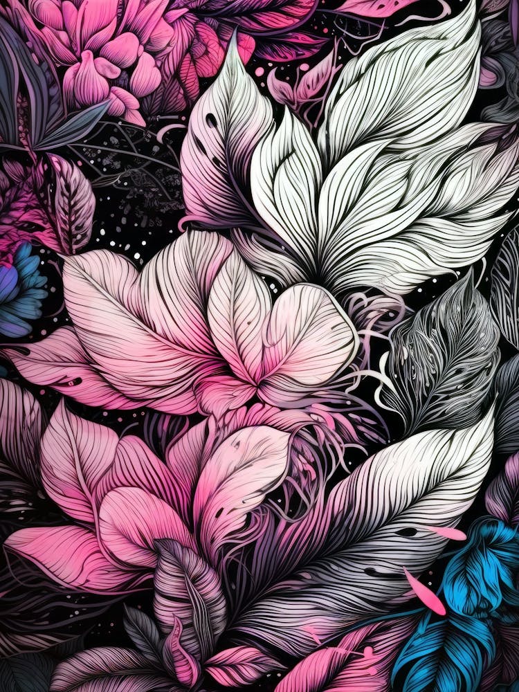 Abstraktes Blumenmuster Natur Flora