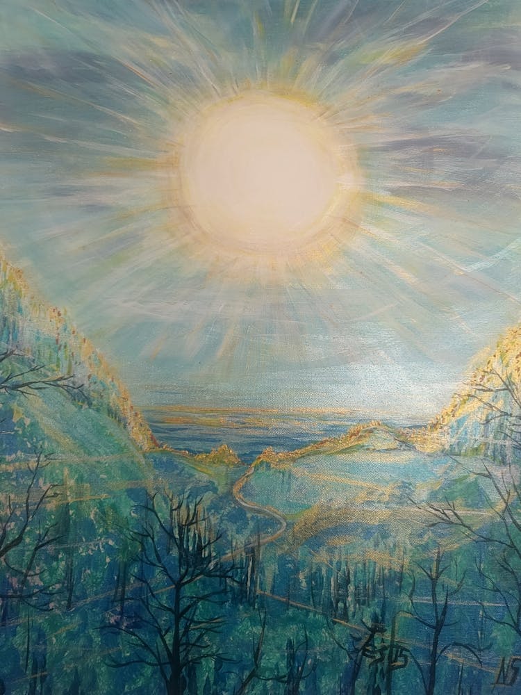 Sun Rising Over The Mountains