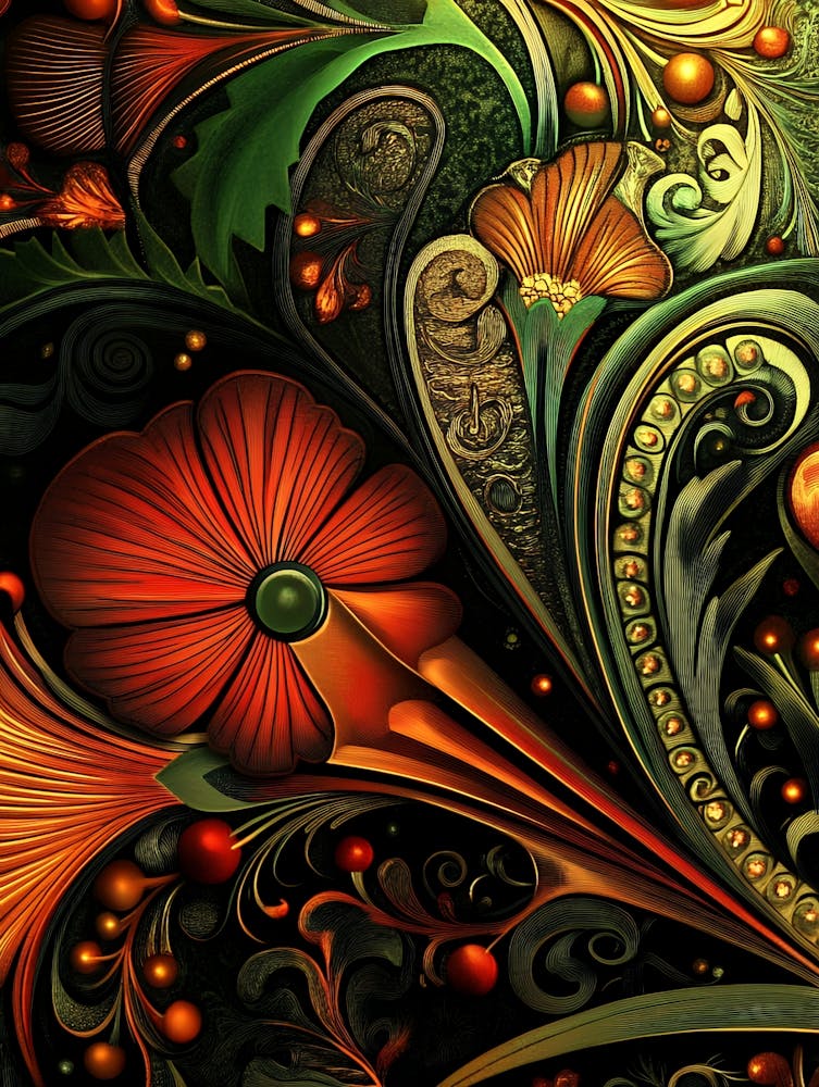 Abstract Floral Painting