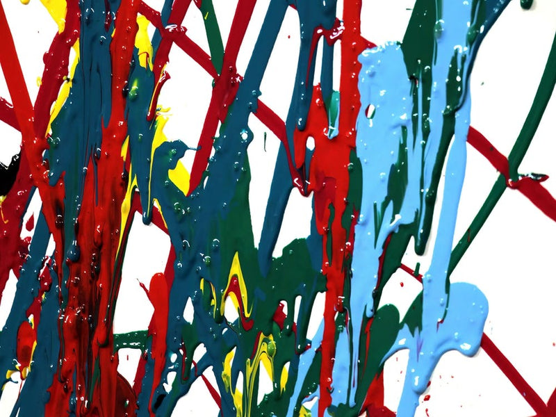 Gouache Smeared On A White Wall