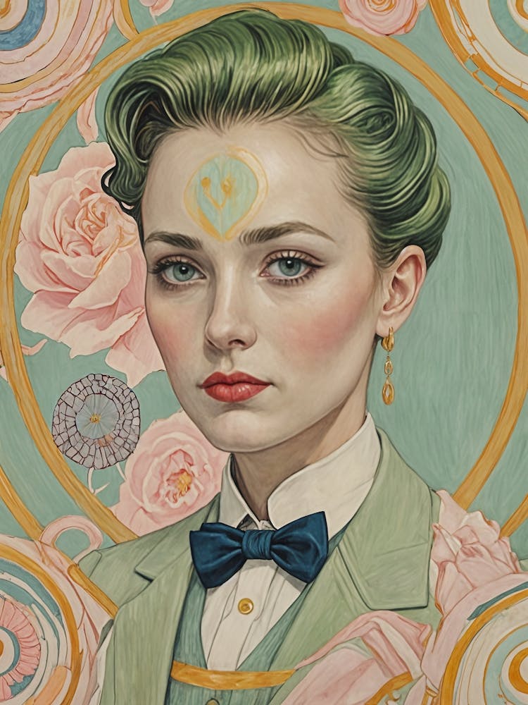 Woman With Green Hair