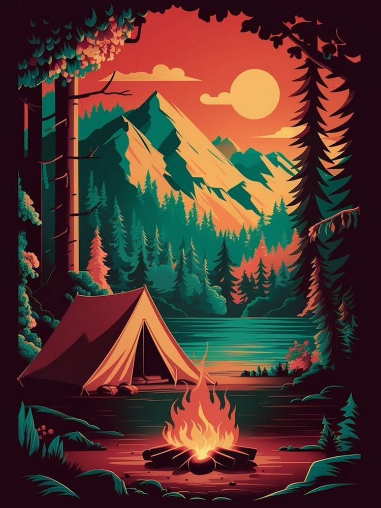 Campfire In The Woods
