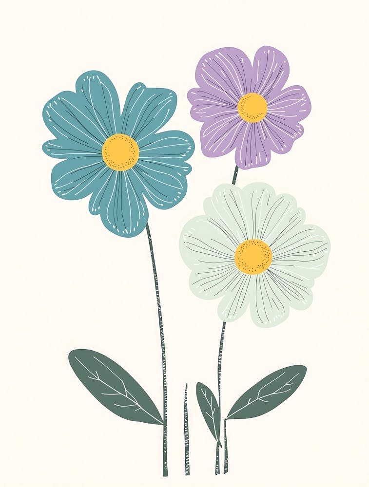 Softly Blooming Petals in a Minimalist Design