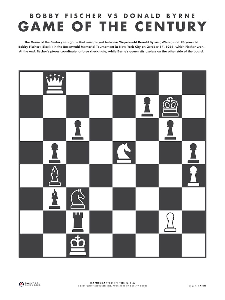 Bobby Fisher Game Of The Century