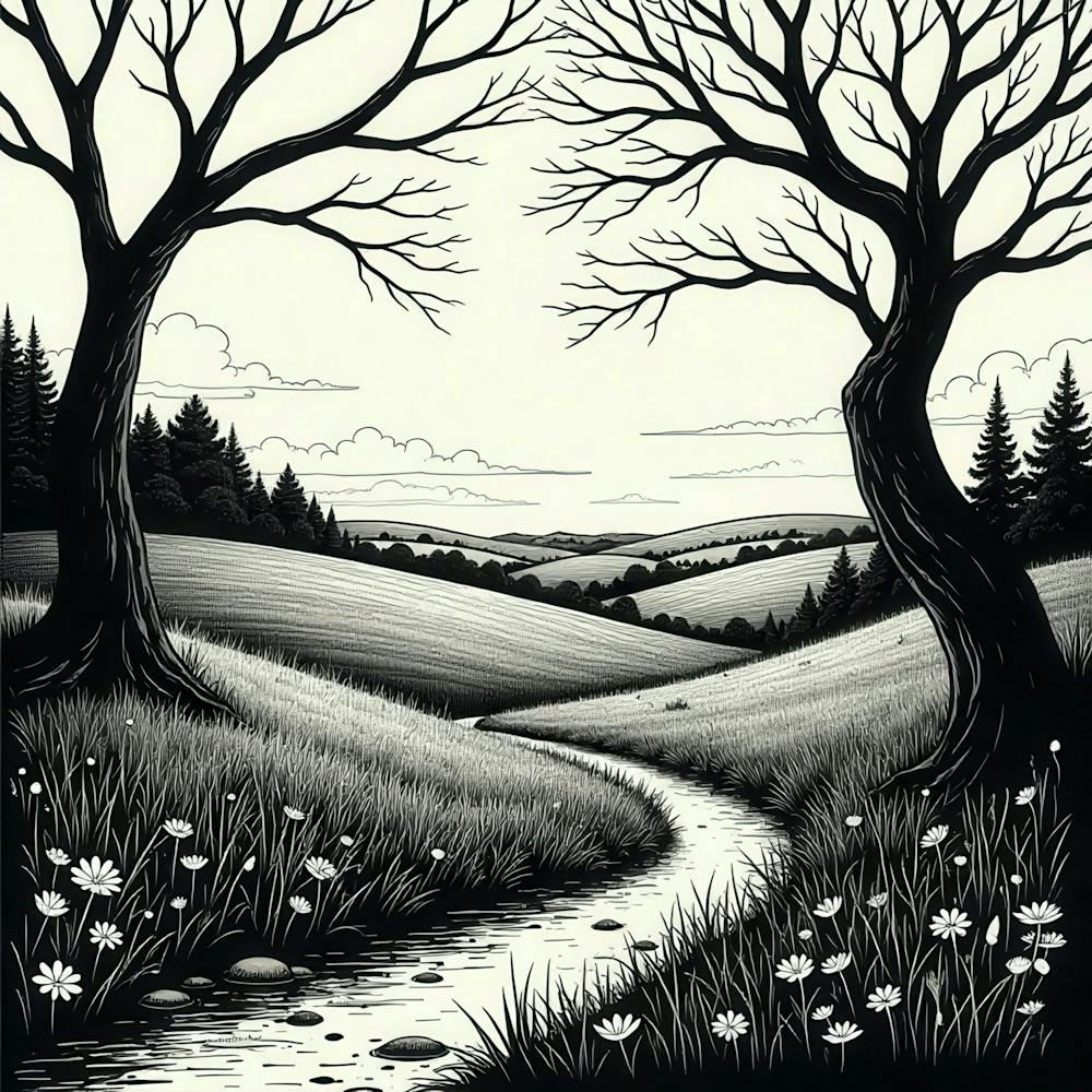 Black And White Painting 1