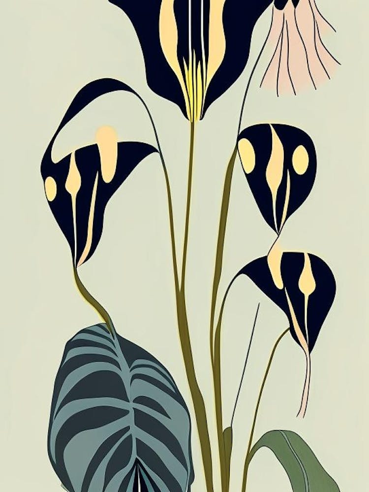 Jack In The Pulpit Wildflower Modern Muted Colours 1