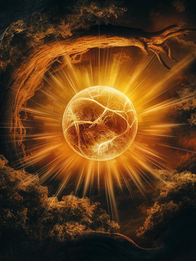 Goldene Sonne Im Wald 1