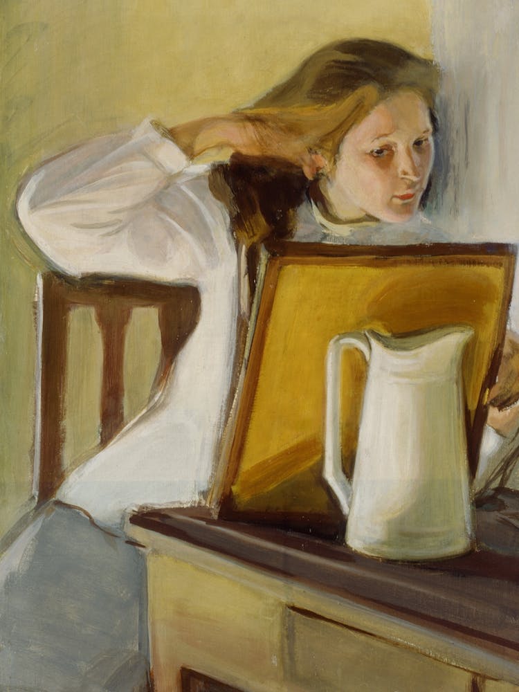Girl Straightening Her Hair, 1902, By Magnus Enckell