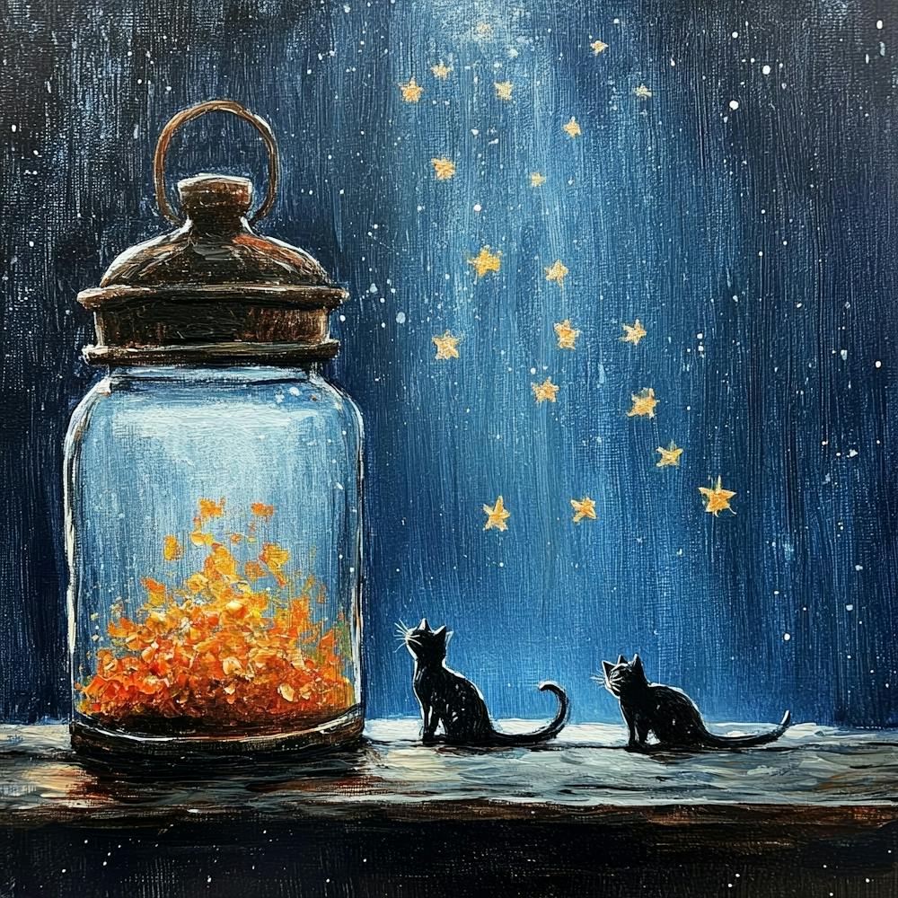 Cats In A Jar Art