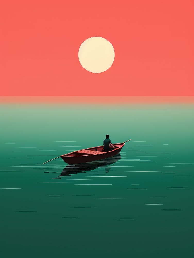 Sunset In A Boat 1