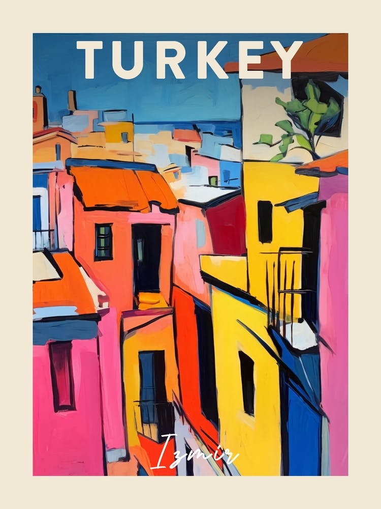 Izmir Turkey 1 Fauvist Painting  Travel Poster