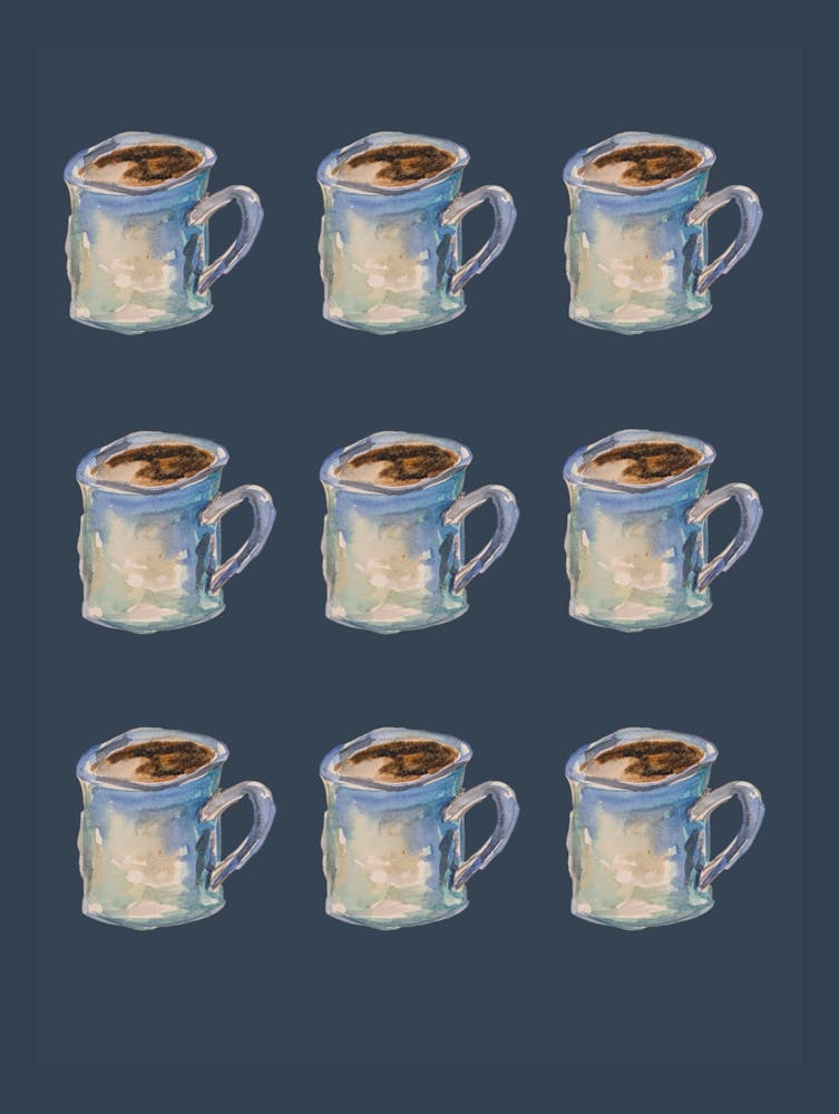 Coffee Lover Watercolour Illustration Kitchen Mugs