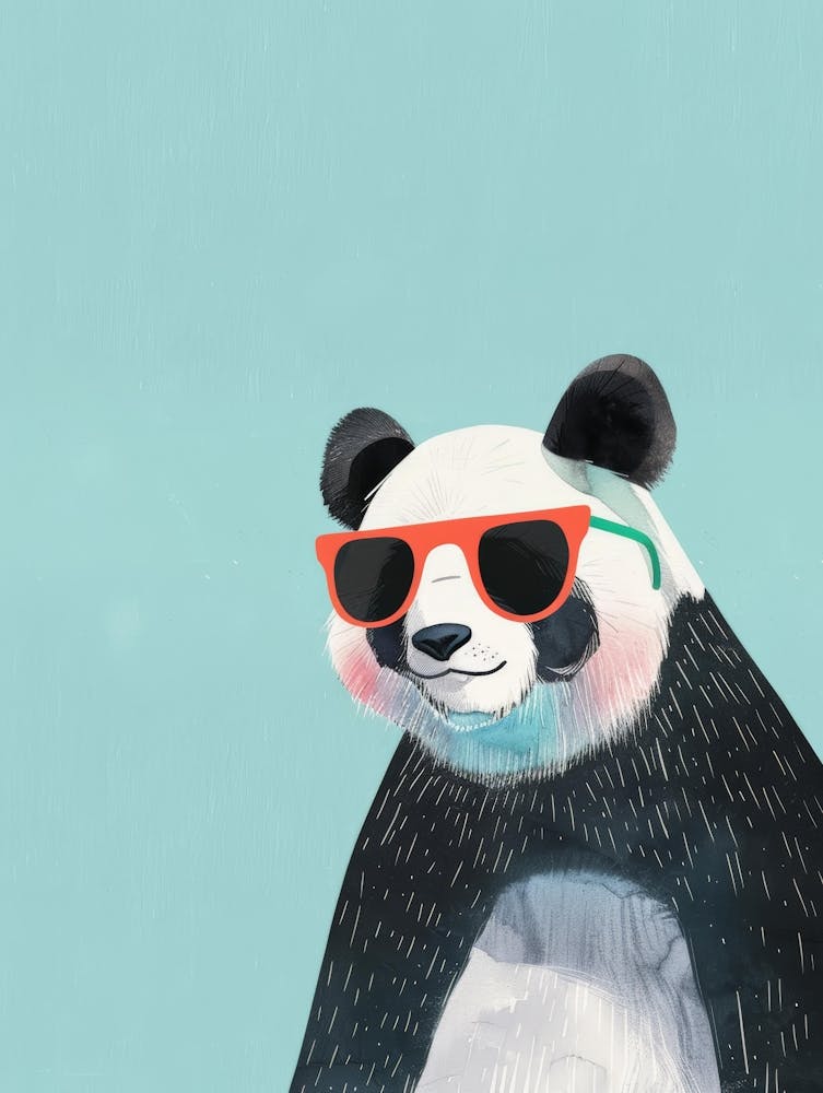 Panda Bear In Sunglasses 1